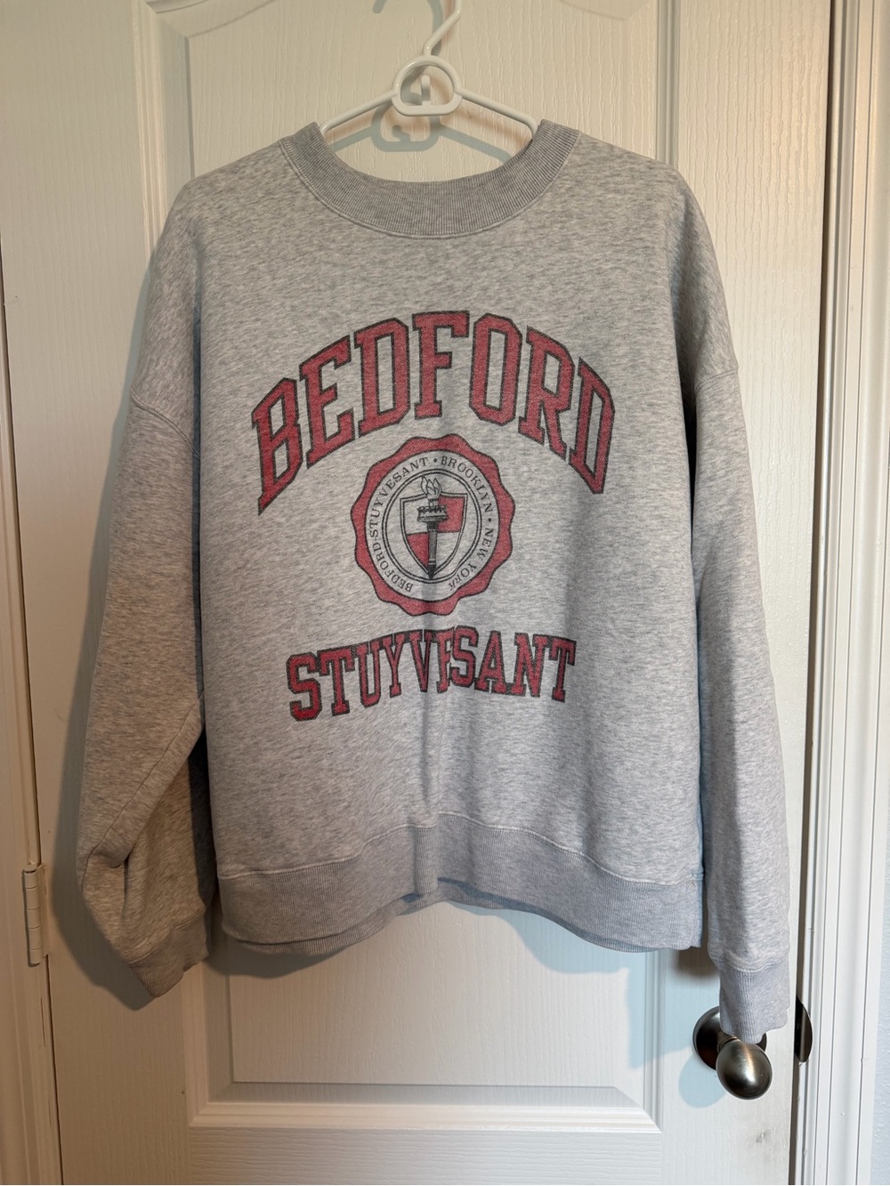 A&F soft AF Bedford Stuyvesant Grey Crewneck Sweatshirt